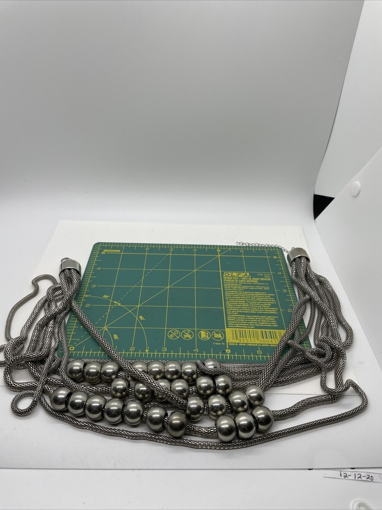 Vintage Multi Layer Silvertone Necklace