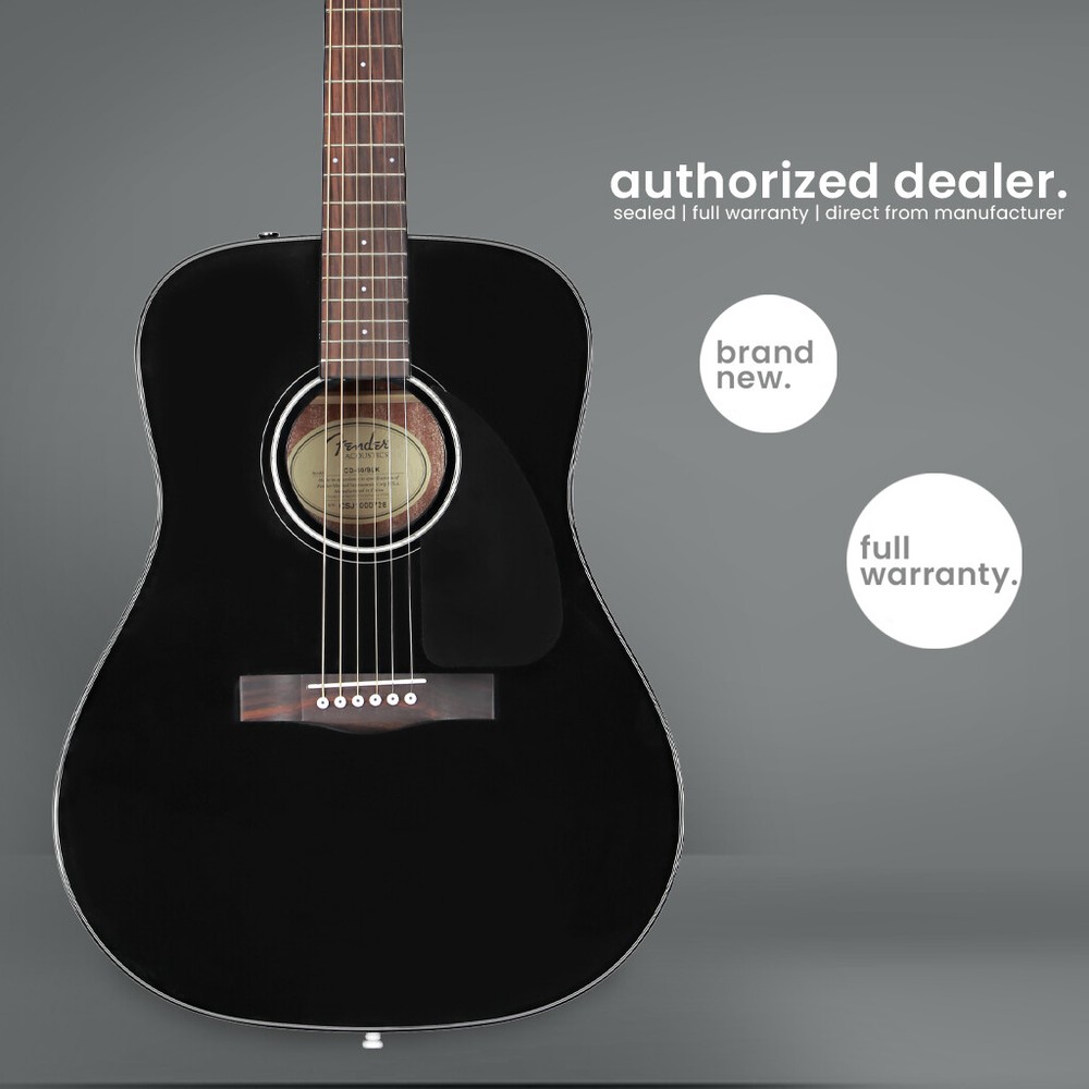 Fender CD60 | Dreadnought Acoustic Guitar | Black