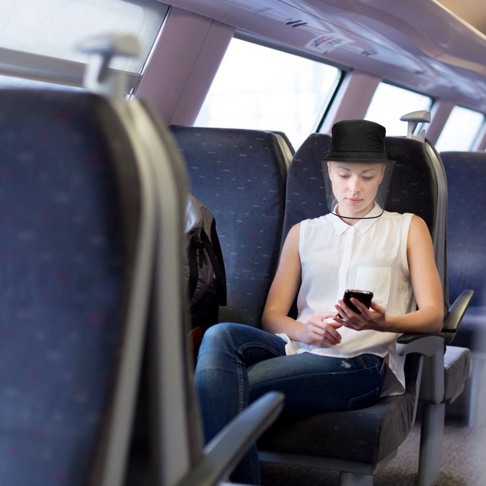 Fishman Hat Protective Face Shield Removable Sun Bucket Cap Face Cover