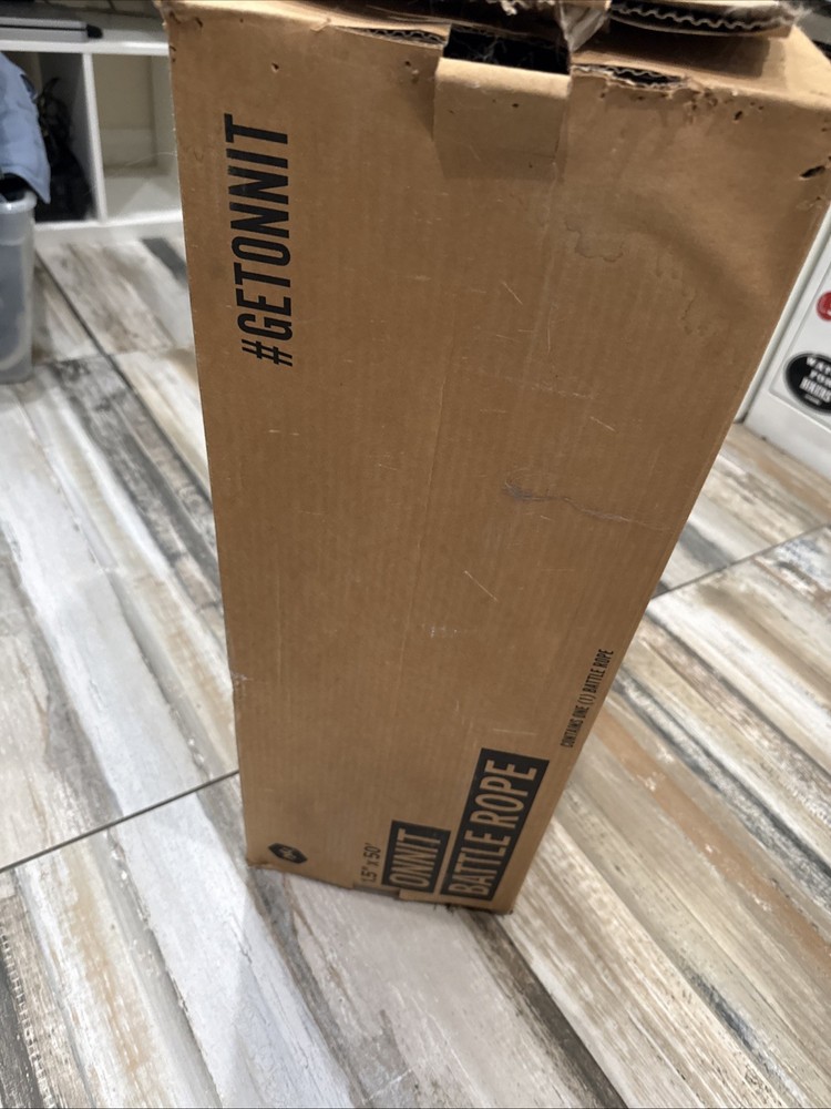 Onnit 1.5 x 50ft battle ropes Black and Grey