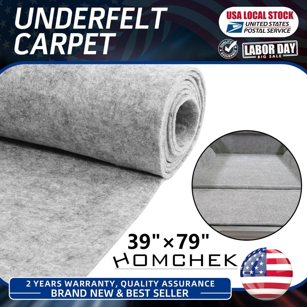 1X Light Gray Speaker Box Carpet Felt Fabric Auto Trunk Liner Upholstery Replace