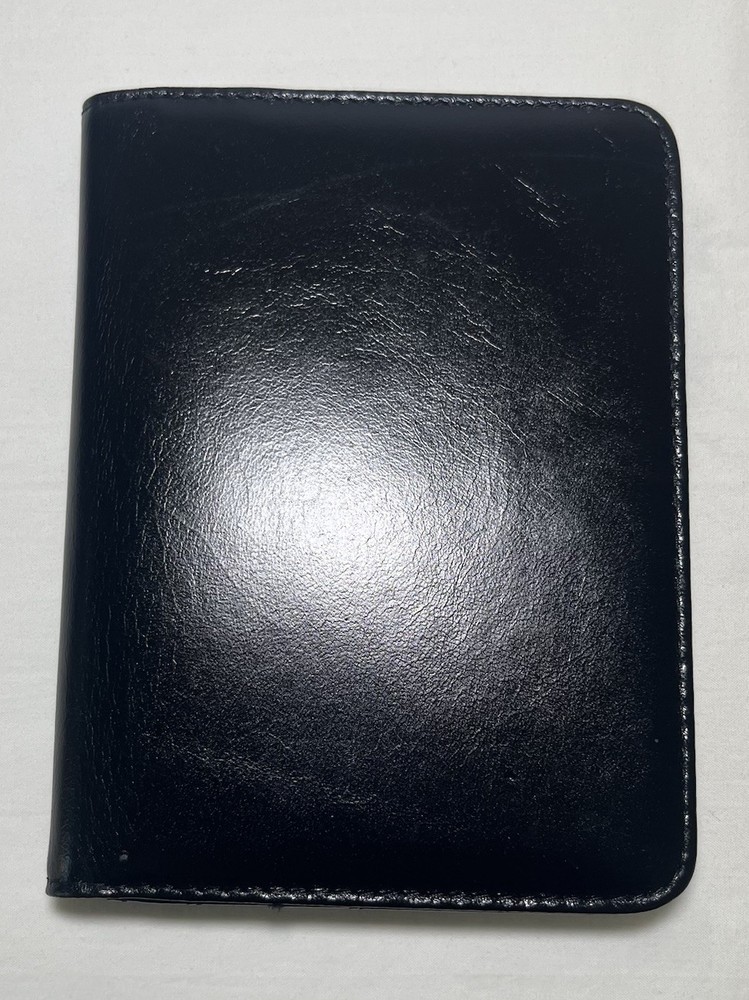 2 Pack Black Slim Leather Passport MultiCard Boarding Pass RFID Blocking Wallets