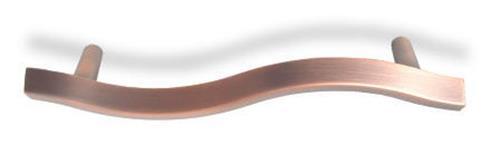 (12 Pack) 3-3/4" Fusilli Angular Pull Red Antique Copper Low Sheen