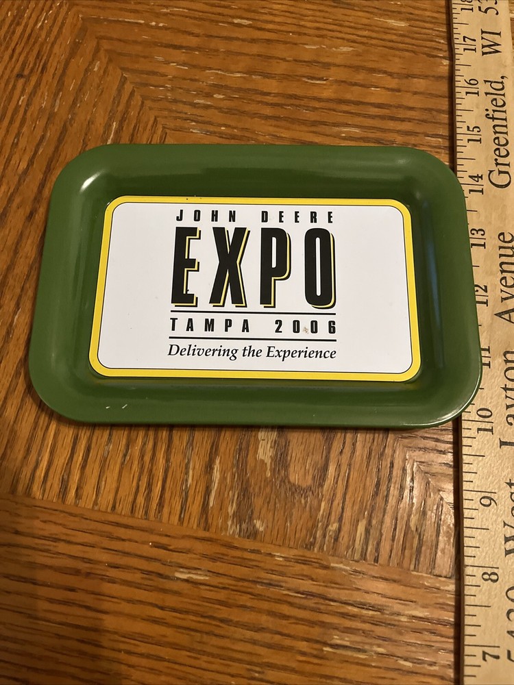 Advertisement Tip Trinket Ash Tray John Deere Expo Tampa 2006