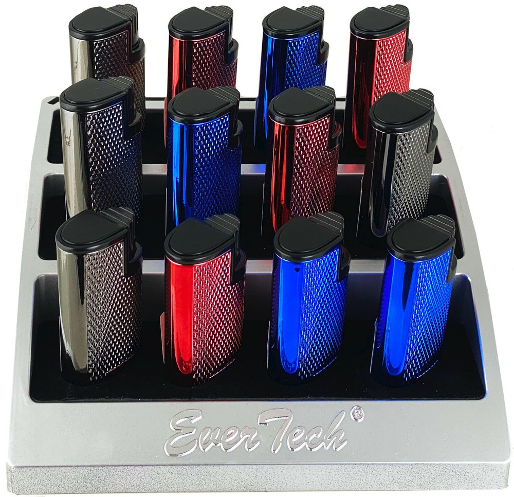 Shinny Triple Jet Torch Lighter Adjustable Windproof Butane Refillable Puncher L