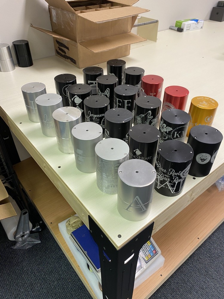Lasered Ice Presses / Scrap Aluminum. Functioning Ice Presses With Laser Etching