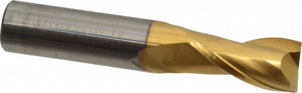 Hertel 5/8", 1-1/4" LOC, 5/8" Shank, 3-1/2" OAL, 2 Flute, Solid Carbide Squar...
