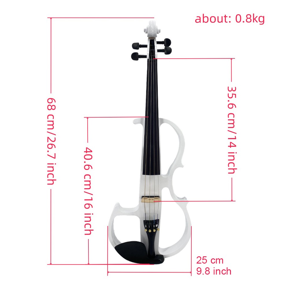 4 String Electric Viola 16 Inch Size Silent Style with Beginner Accessories