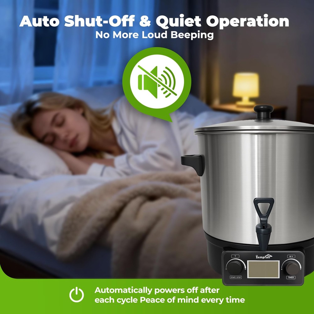 Electric Water Bath Canner 27 Quart, Knob Control Time & Temperature with LED...