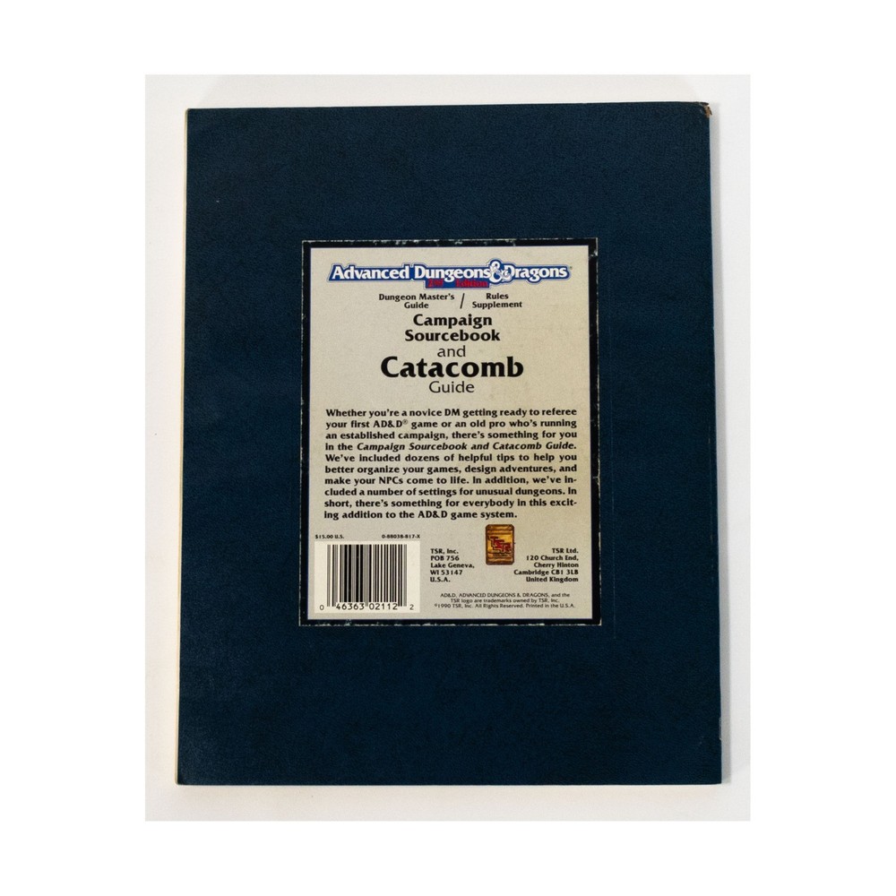 AD&D 2nd Ed Campaign Sourcebook and Catacomb Guide (2nd) VG