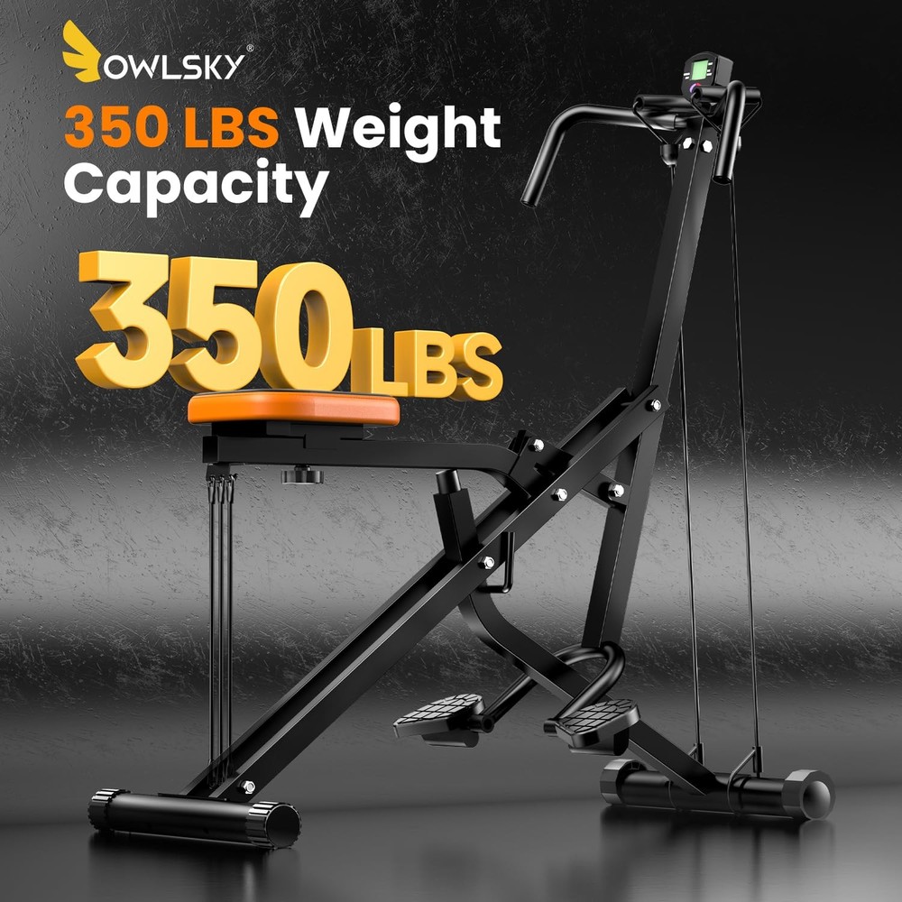 Squat Machine for Home Workout, Foldable Squat Assist & Row Trainer with LCD ...