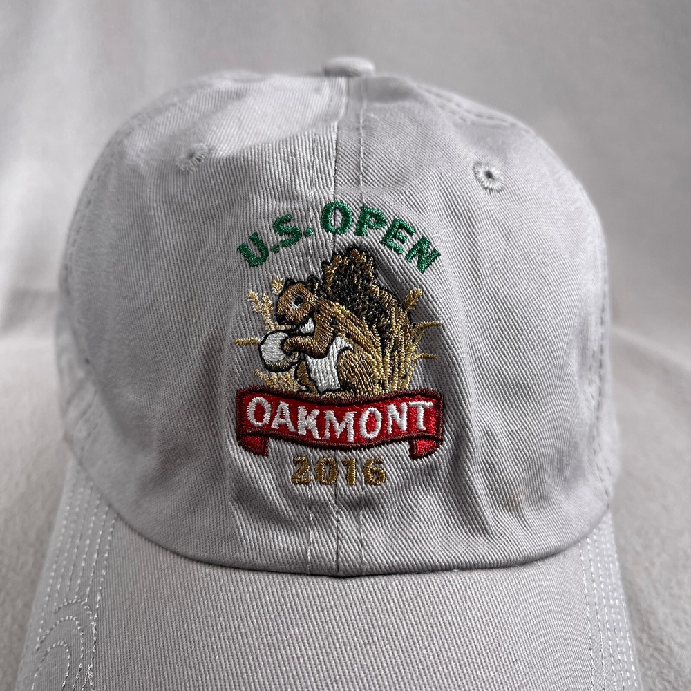 US Open Oakmont Hat Mens Gray Strapback Cap Golf USGA