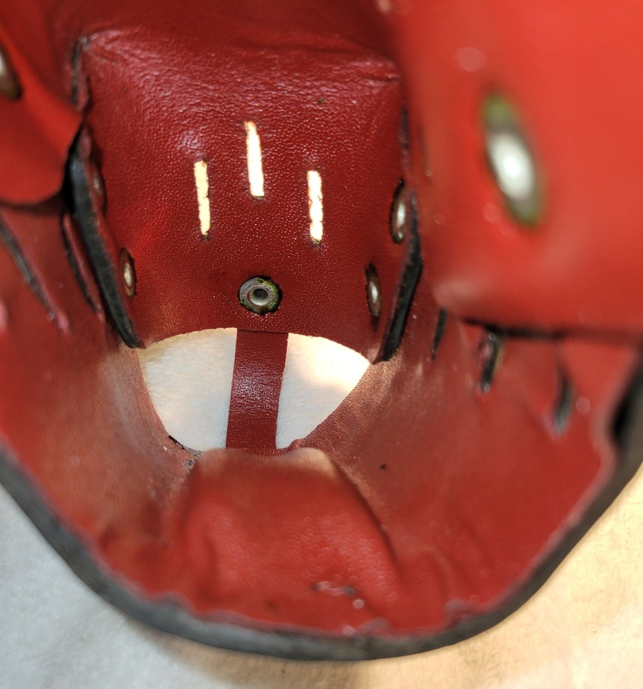 Large Dog Muzzle Black Leather With Red Leather Lining-see Pics For Measurements
