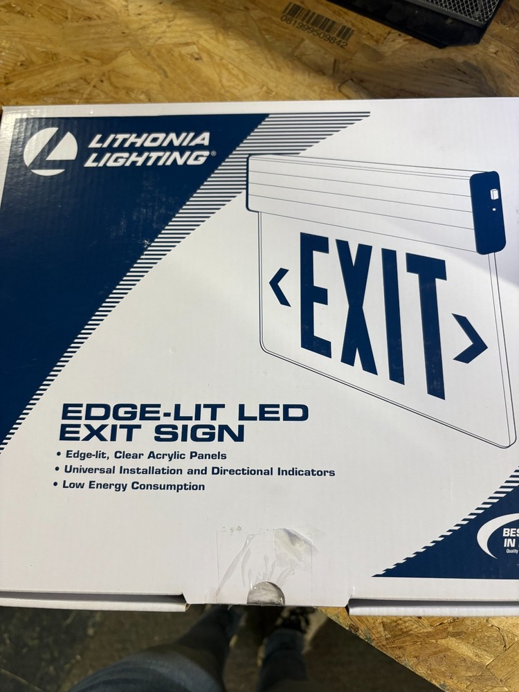 LITHONIA EDGE-LIT LED EXIT SIGN # EDG W 2 GMR EL M6