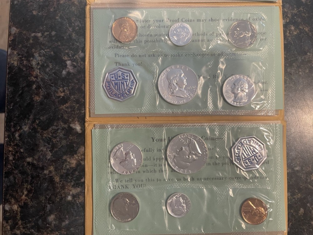 Five 1960 Proof Sets 90% Silver