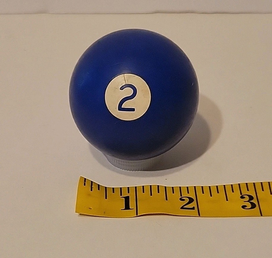 Vintage No. 2 Solid Blue Pool Ball Billiard 2" Replacement (L)