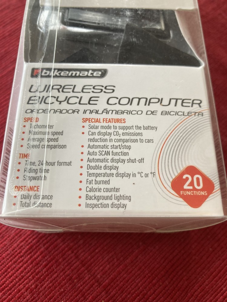 Bikemate Wireless Bicycle Computer IP44 - 20 Functions - used/powers on