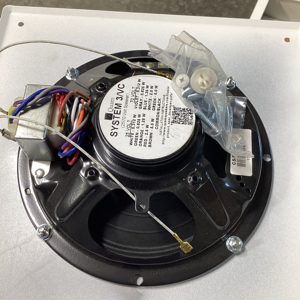 Quam SYSTEM 3/VC 8" Slanted Square Surface Wall-Mount Speaker Volume Control