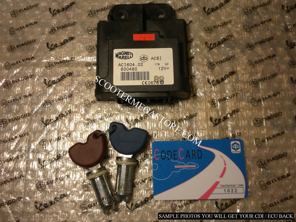 ++ PIAGGIO LIBERTY 125 ECU CDI COMPUTER KEYS IMMOBILIZER CODING SERVICE