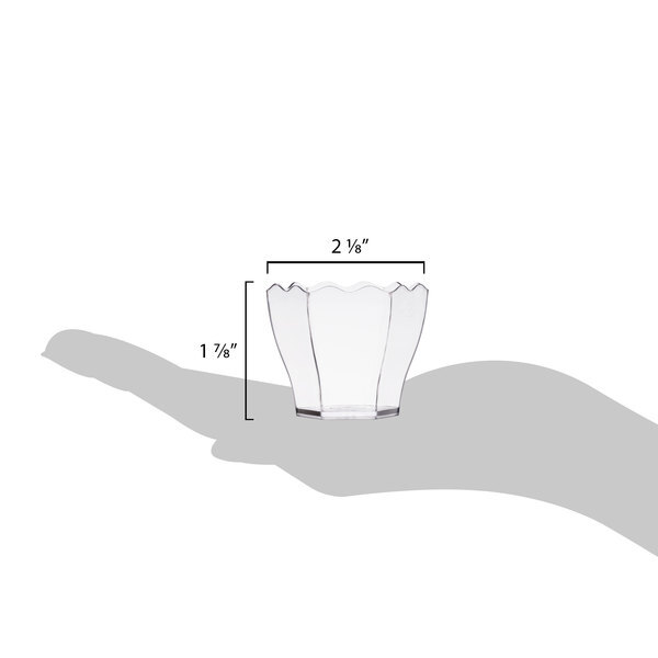 Fineline 6304-CL, 2.5 Oz Tiny Temptations Clear Square Tiny Dessert Cup, 200/CS