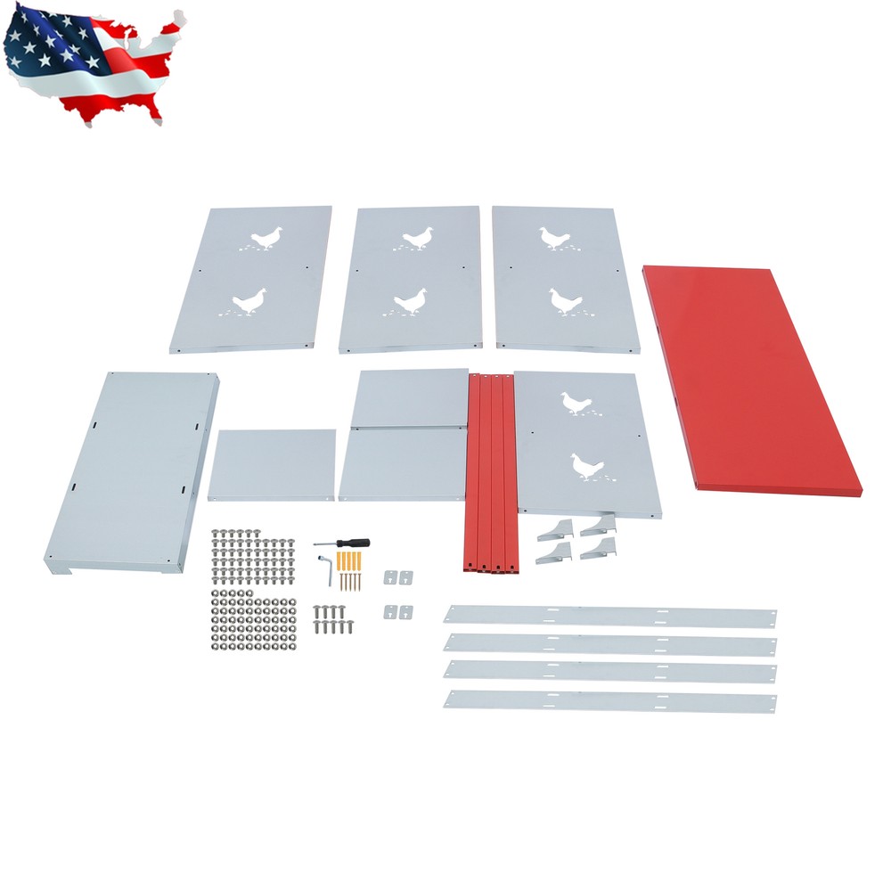 Galvanized Steel Chicken Laying Boxes 6 Compartment Nesting Boxes for Chickens