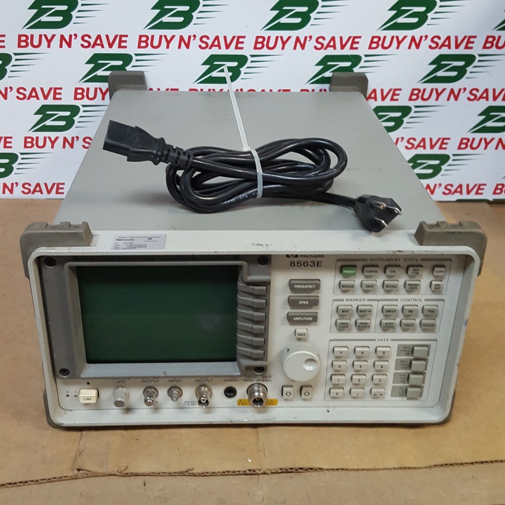 HP Hewlett Packard 8563E Spectrum Analyzer w/ Memory Module & Power Cord - USED