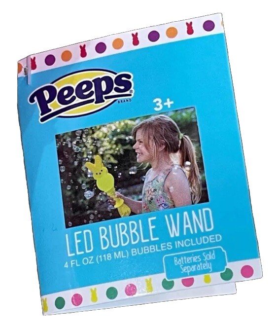PEEPS Light Up LED EASTER Bubble Wand EASTER Basket Toy BLUE NWT