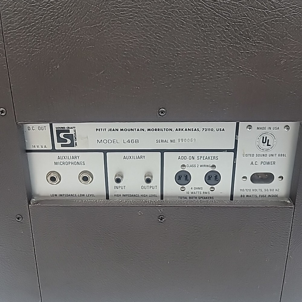 Vintage Sound Craft System Lecternette Model L46B