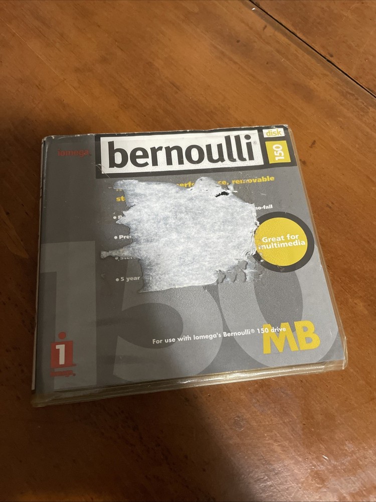 iomega Bernoulli box disk 150mb vintage computer storage diskette 5” 1992