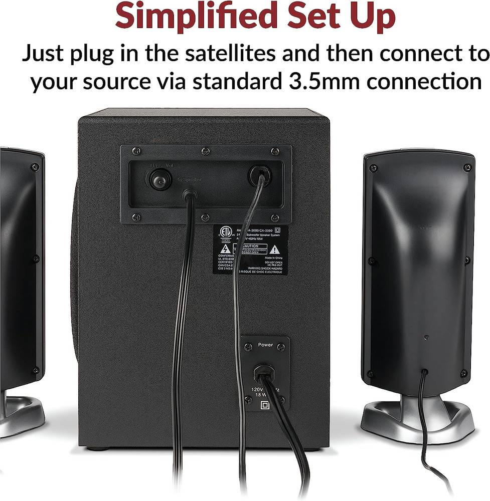 Laptop Computer Pc Speaker System 2.1 Subwoofer Desktop Gaming Surround Sound