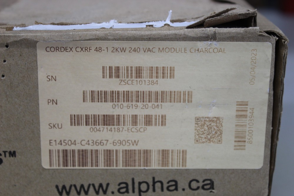 New Alpha Technologies Cordex CXRF 48-1 2KW VAC Rectifier Module Charcoal