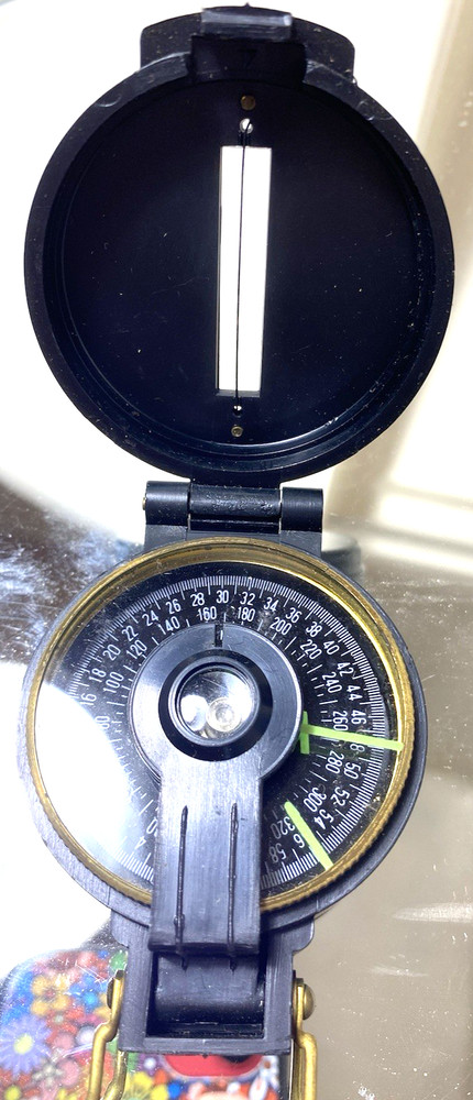 Vintage A Line Engineer lensatic compass # 342 Original box