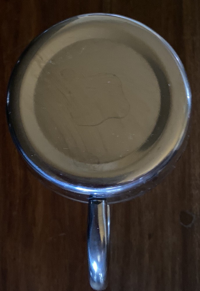 ABSOLUT. Vodka Chrome Mule Mug Barrell Shaped With Handle Cocktail Bar EUC