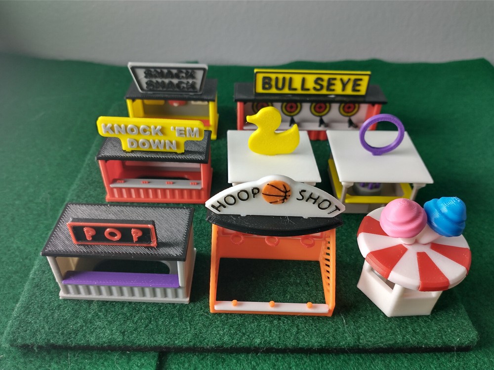 Carnival Booth Collection - 8 Booths - N Scale