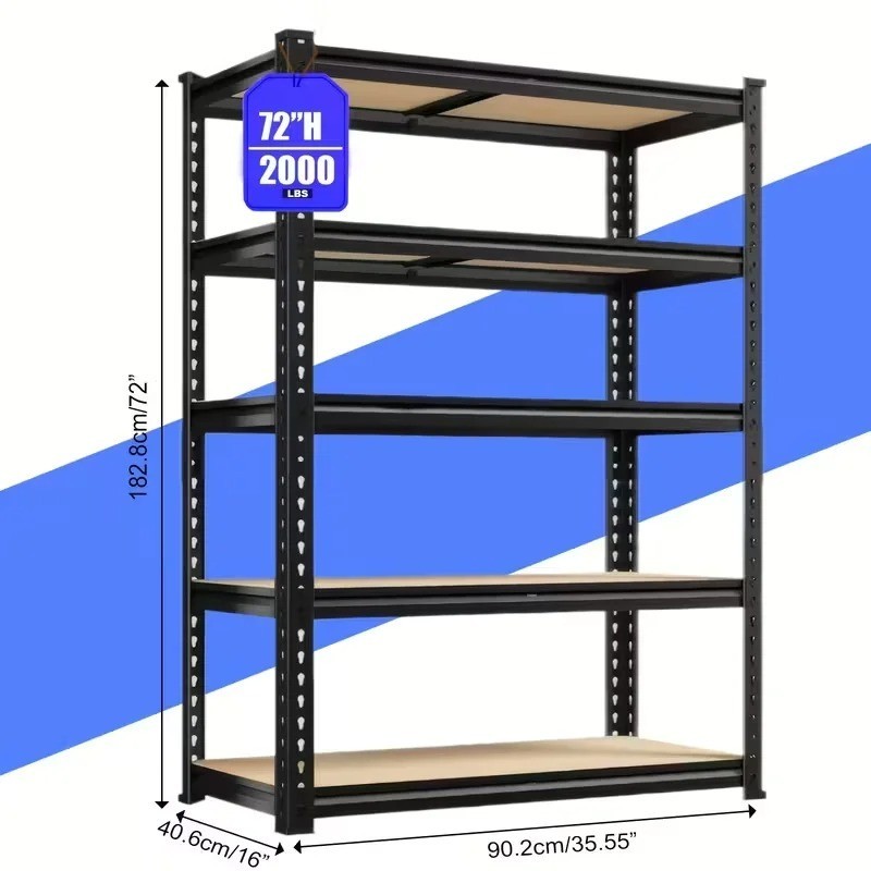 Heavy Duty Garage Shelving 2000lbs Adjustable Storage Rack 60/72"H