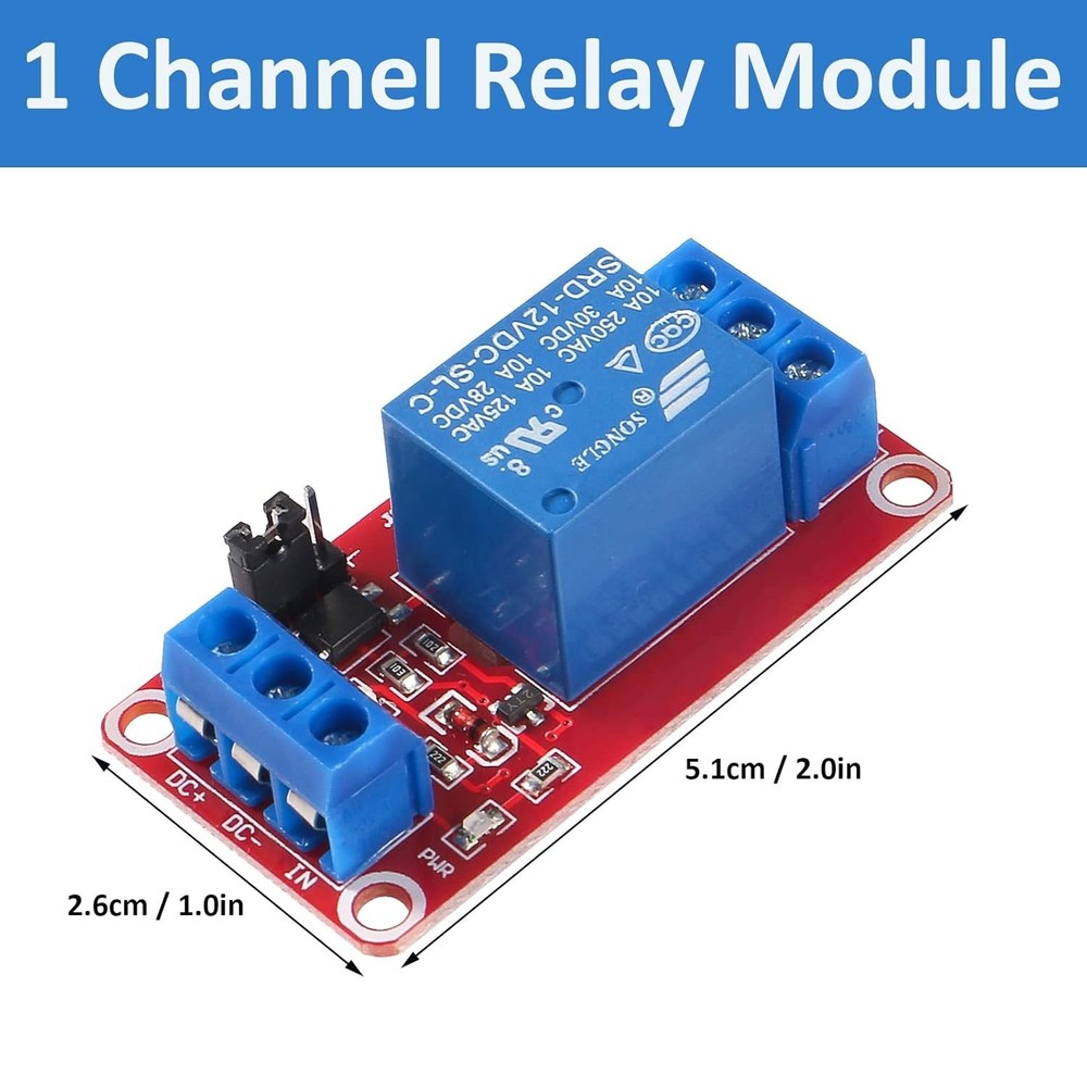 4pcs 12V Relay Module with Optocoupler Isolation for Safe High/Low Level Control