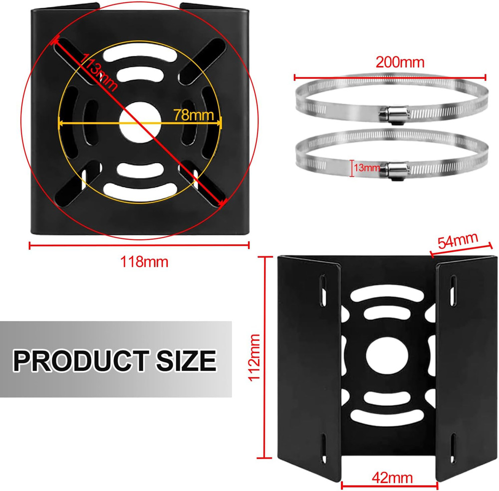 Universal Vertical Pole Mount Adapter Bracket for CCTV Security Camera PTZ Dome