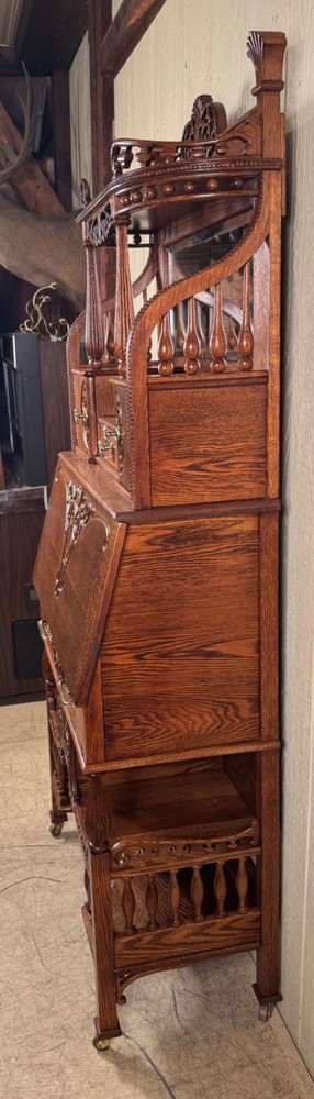 Antique Oak Cowboy Desk