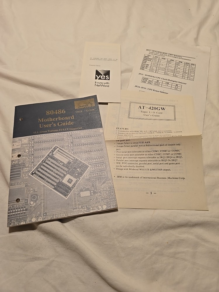 80486 Motherboard User's Guide