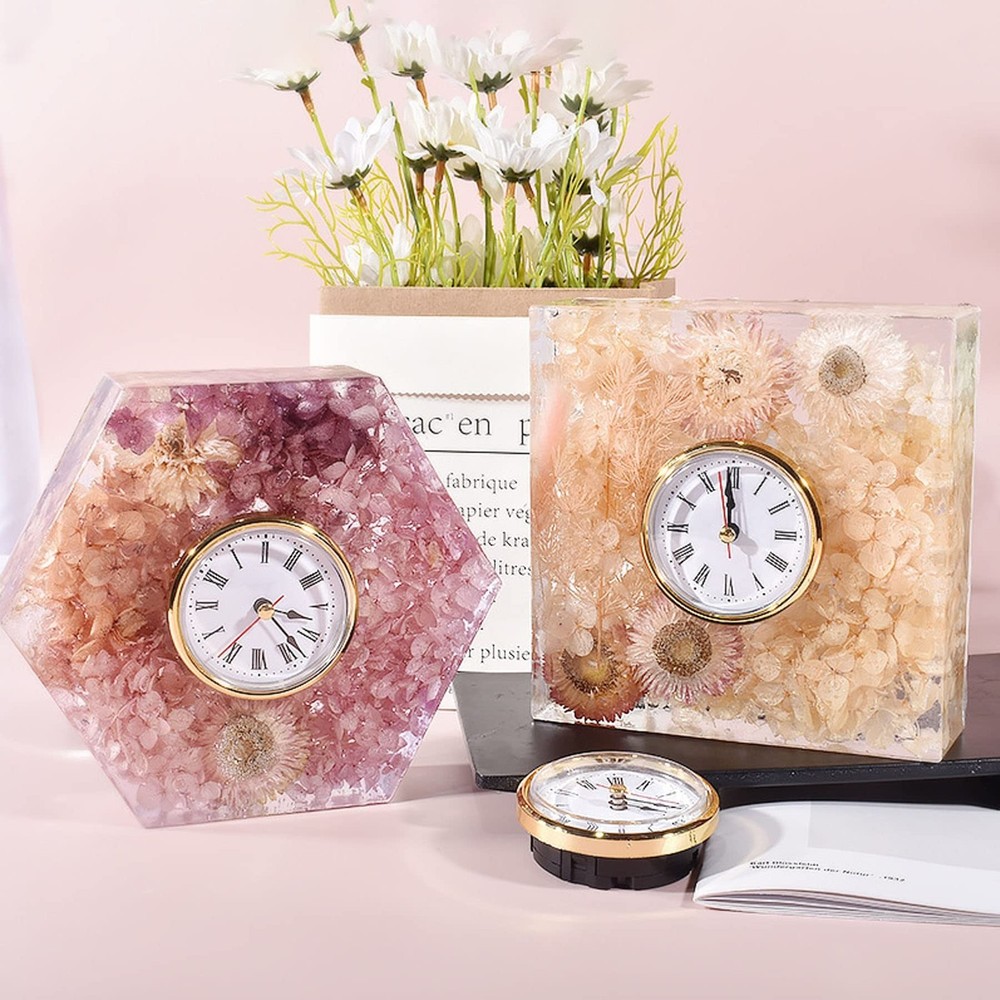 Allazone Arch Clock Casting Molds with 2 Clock Movement Accessories for DIY C...