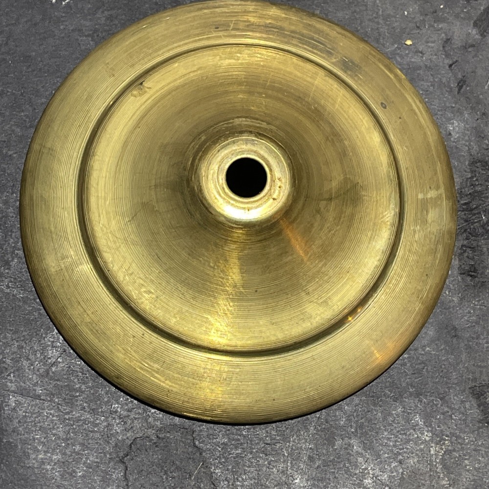 4  3/8” unfinished solid brass spun vase cap