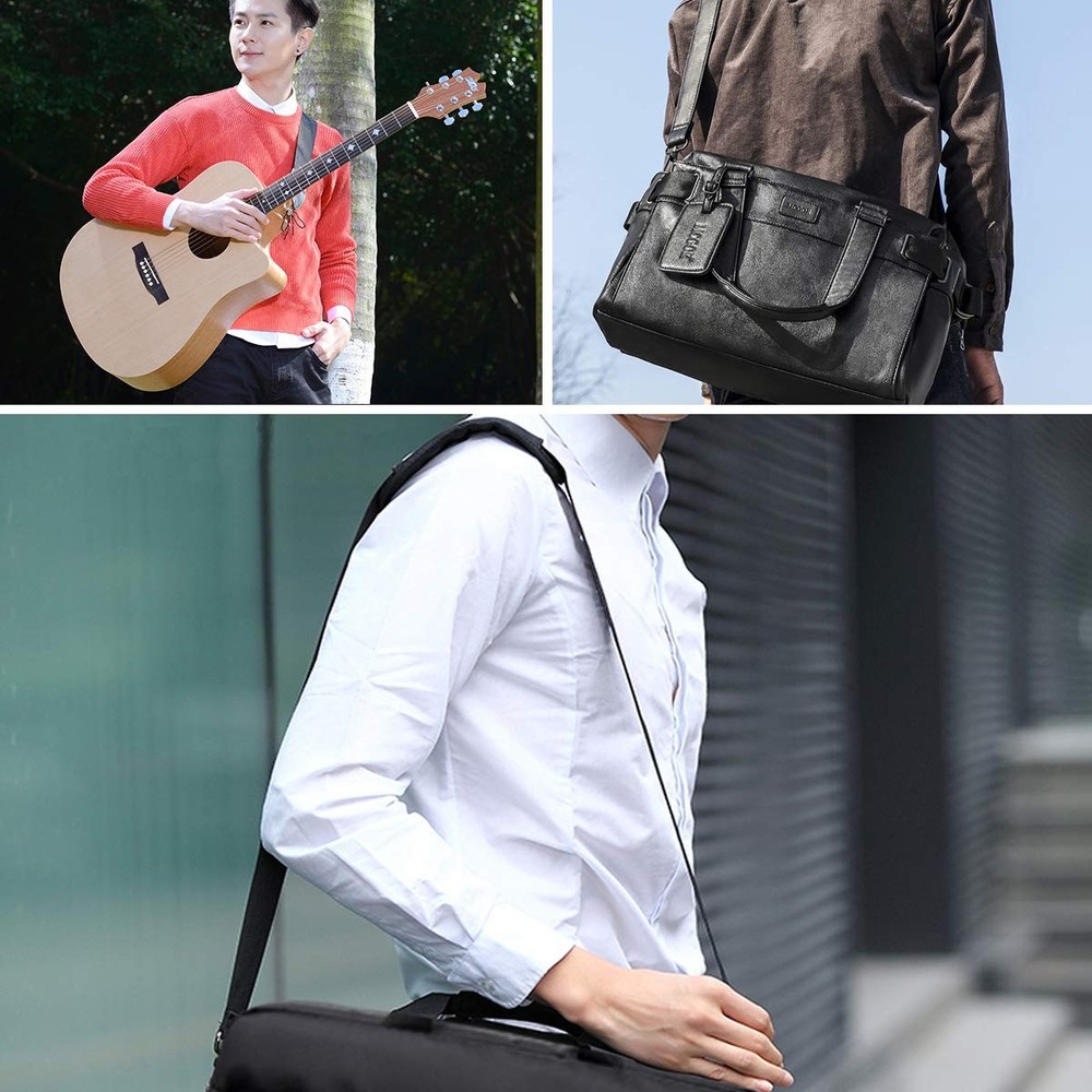 BOMKEE 59" Briefcase Shoulder Strap Universal Replacement 59 Inch, Black