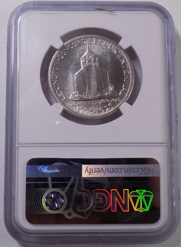 1925 50c Lexington Commemorative Half Dollar NGC MS 66