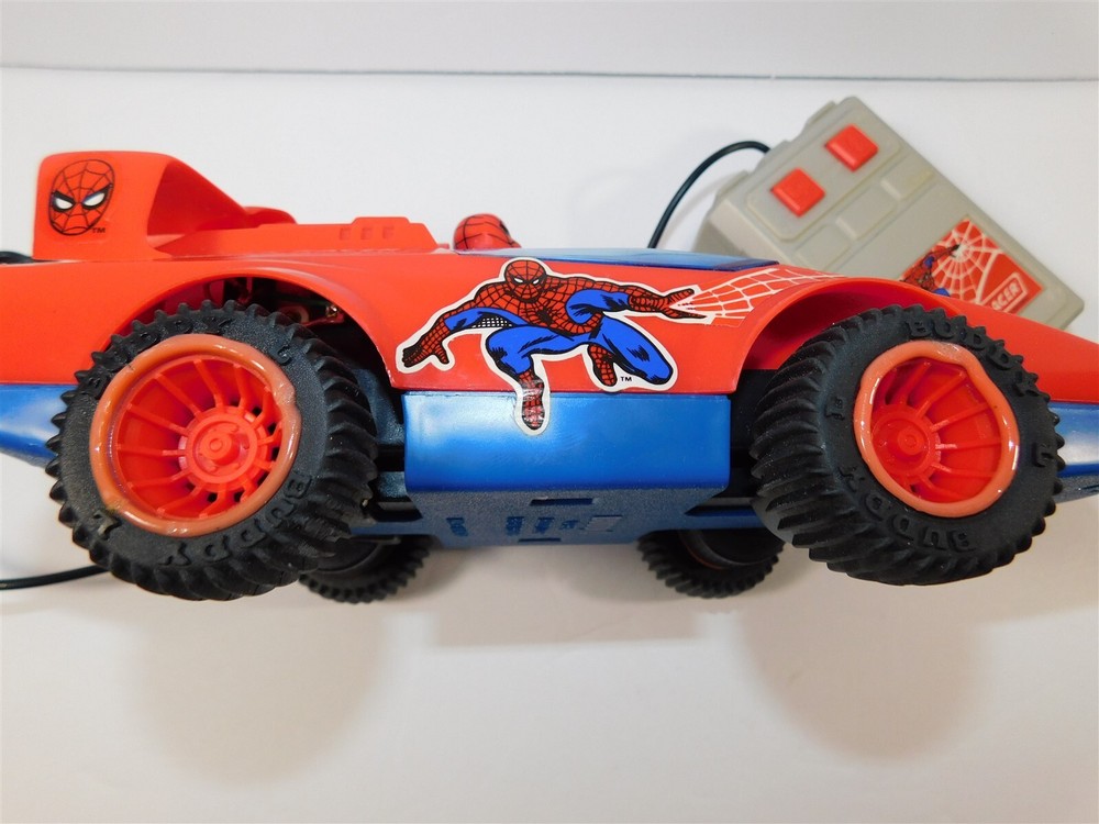 1985 Buddy L Marvel Secret Wars SPIDERMAN Remote Control Racer, Runs
