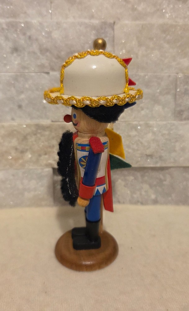 Vintage Steinbach Mini Nutcracker With Flags Admiral Germany