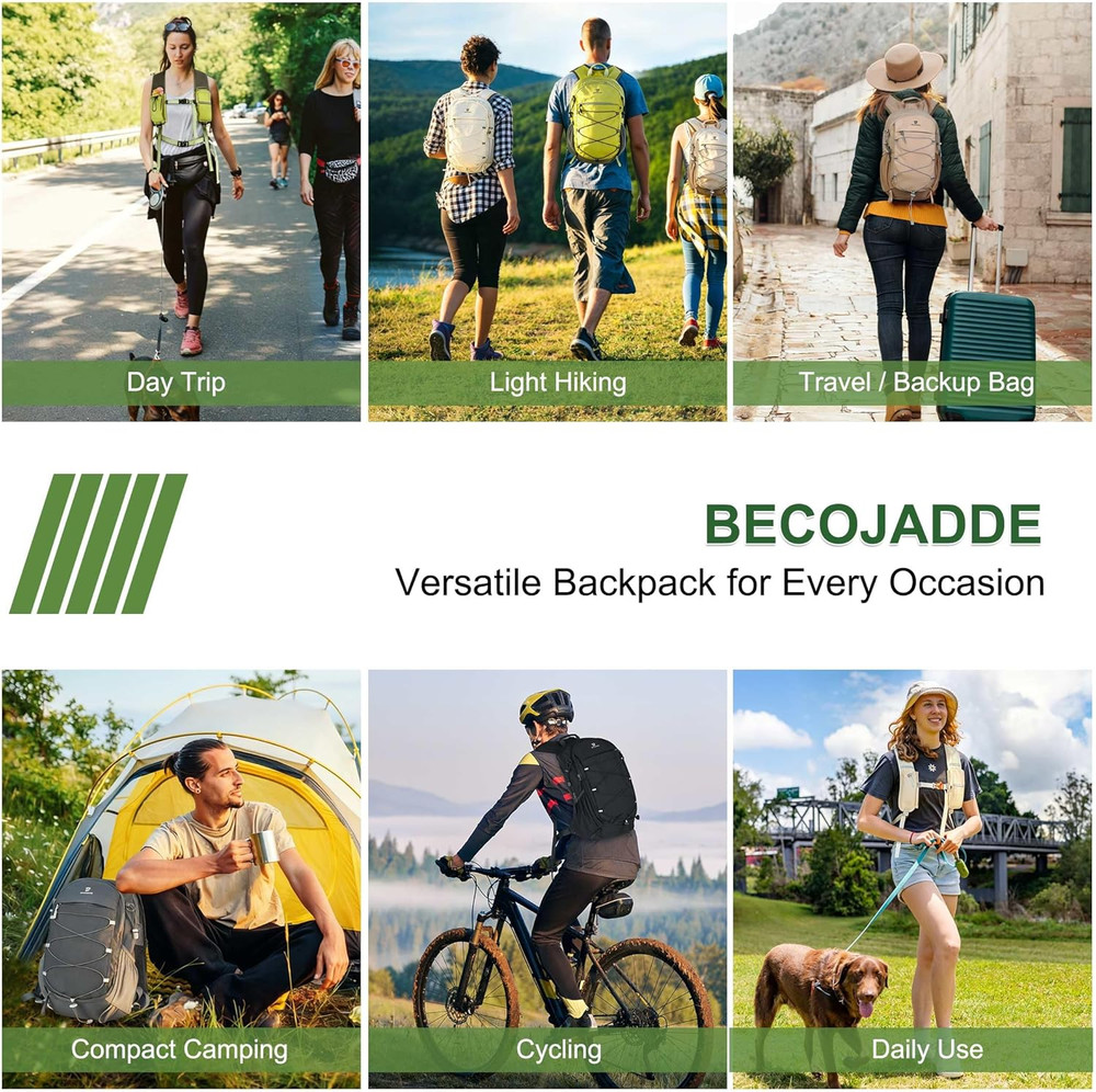 Hiking Backpack 15L Small Backpack Packable Day Pack Water Resistant Lightweight