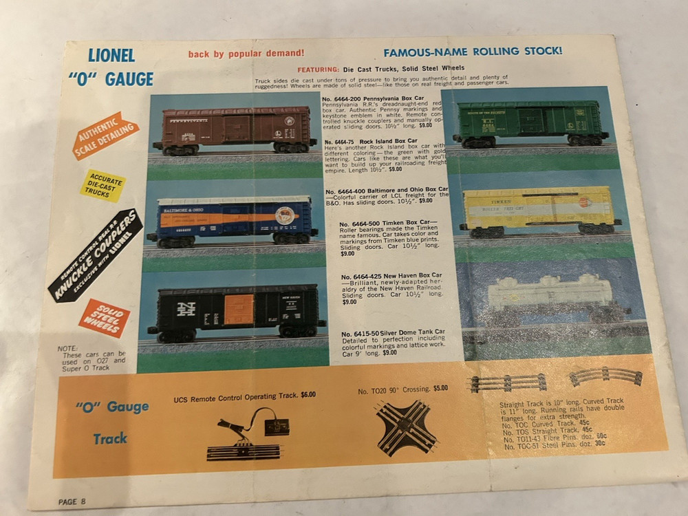LIONEL 1969 Train Catalog