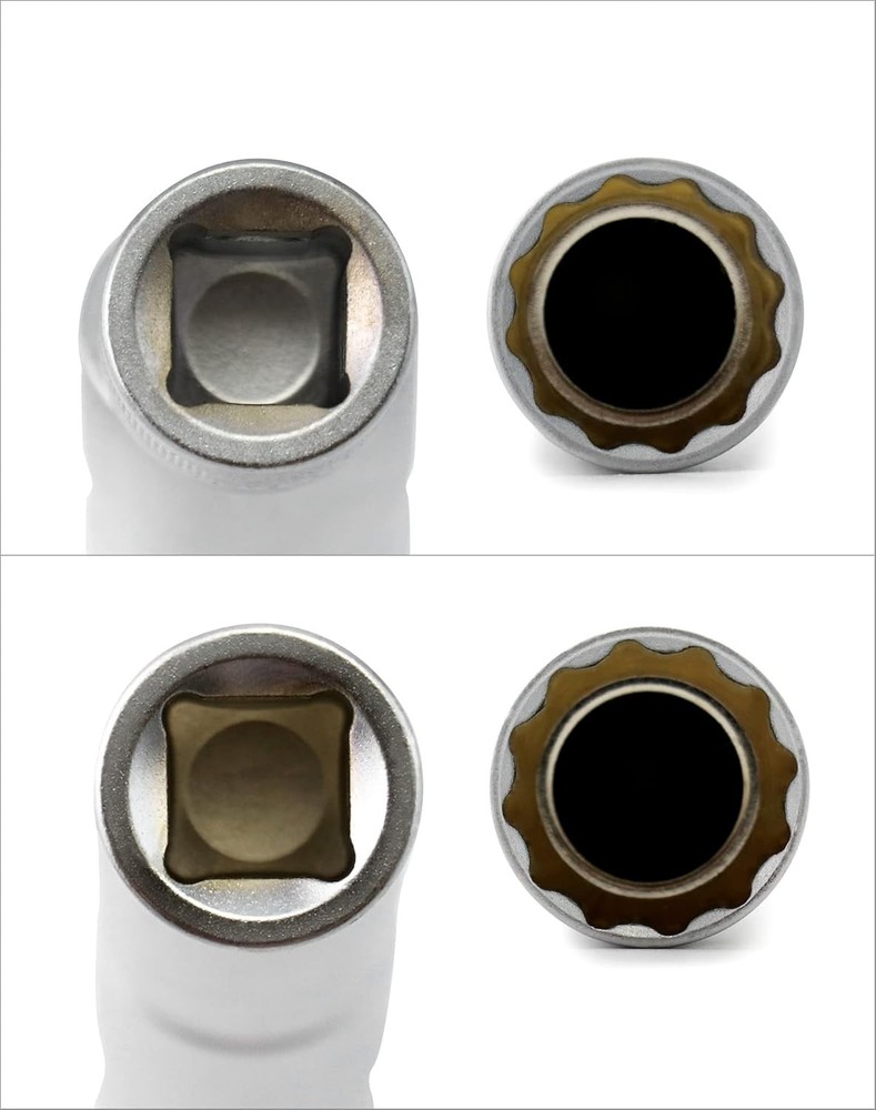 14mm&16mm Magnetic Swivel Spark Plug Socket, Thin Wall Magnetic Rotating 3/8"...