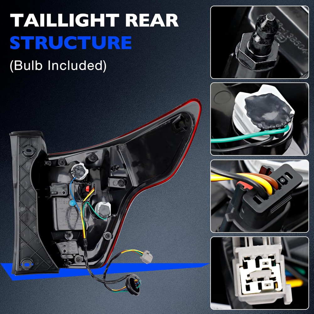 Left Tail Light Assembly Compatible with 2016-2019 Ford Explorer Police Intercep
