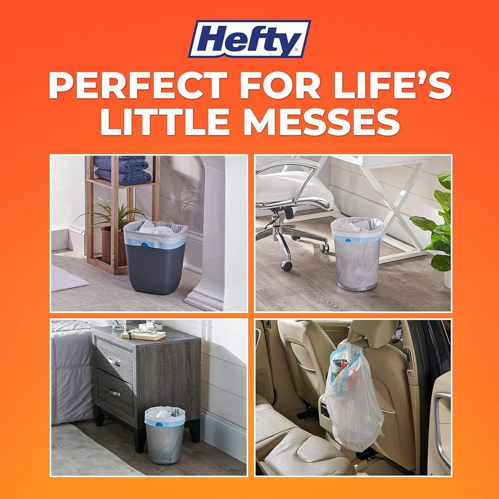 Hefty Medium Trash Bags, Ocean Water Scent, 8 Gallon, 26 Count